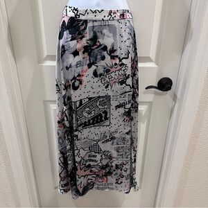 ASOS Graphic Print Women's Skirt - Black, Pink, White size 2